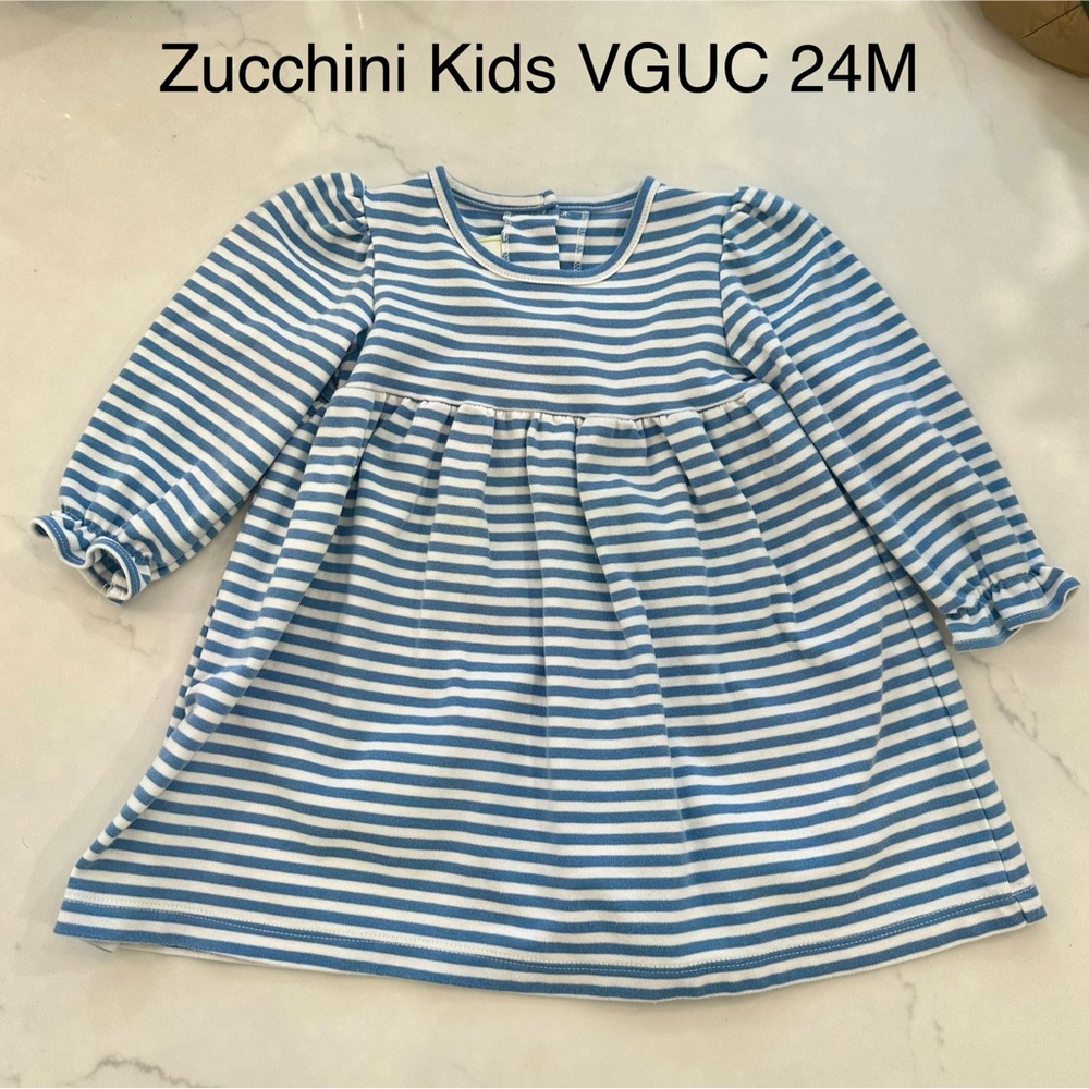 Zuccini Kida Blue Striped Dress